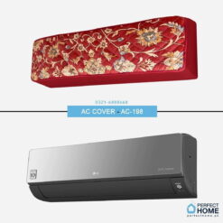 AC-198 Maroon Floral Split AC Cover