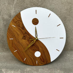 zen wooden wall clock